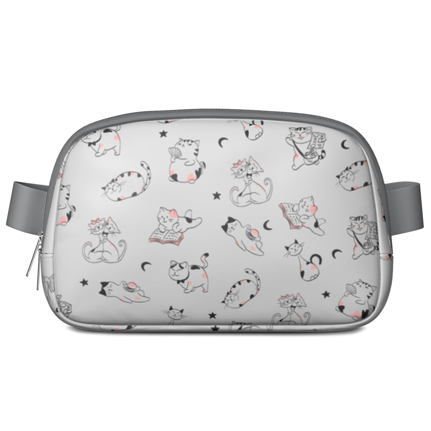 Cute Cat Print Belt Bag – Funny Pet Lovers Fanny Pack for Women with Adorable Pattern and Comfortable Adjustable Strap