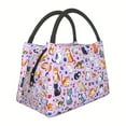 thumbnail image 1 of Cute Cat Print Insulated Lunch Box Bag, Leak-proof Rectangular Polyester Insulated and Refrigerated Bag - Suitable for Work, Picnics, Beaches, Camping, Hiking Trips, Offices, Schools, 1 of 8