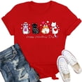thumbnail image 1 of Cute Cat Print T Shirts for Women Short Sleeve Crewneck Y2K Top Summer Casual Loose Basic Tee, 1 of 2