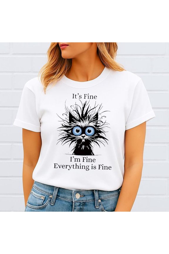 Cute Cat Quote Unisex Tee, Funny Cotton T-Shirt, Gift for Cat Lovers, Comfortable Casual Wear, Ideal for Birthdays or Anytime