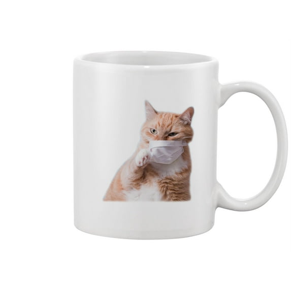Cute Cat Removes Mask Mug -Image by Shutterstock