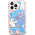 thumbnail image 1 of Cute Cat Roses Flowers Butterfly Hard Phone Case Compatible with iPhone Case (Pink,iPhone 14 Pro Max), 1 of 6