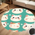 thumbnail image 1 of Cute Cat Round Carpet Living Room Bedroom Home Decoration Coffee Table Mat Lounge Rug Chair Mats, 1 of 5