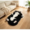 thumbnail image 1 of Cute Cat Shaped Area Rug Plush Soft Fluffy Kitten Doormat with Non-Slip Backing, Machine Washable Accent Carpet for Bedroom Living Room Home Decor, 1 of 7