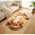 thumbnail image 1 of Cute Cat Shaped Area Rug Plush Soft Fluffy Kitten Doormat with Non-Slip Backing, Machine Washable Accent Carpet for Bedroom Living Room Home Decor, 1 of 7