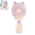 thumbnail image 1 of Cute Cat Shaped Handheld Mini Fan, USB Rechargeable 2-in-1 Desktop & Portable Personal Cooling Fan, Quiet Small Fan with Safety Grille for Office Outdoor Summer Use 6.29 × 2.95 Inch, 1 of 7