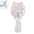 thumbnail image 1 of Cute Cat Shaped Handheld Mini Fan, USB Rechargeable 2-in-1 Desktop & Portable Personal Cooling Fan, Quiet Small Fan with Safety Grille for Office Outdoor Summer Use 6.29 × 2.95 Inch, 1 of 7