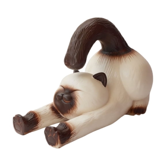 Cute Cat-Shaped Phone and Tablet Stand – White Resin Desk Holder with Pink Accents for Home or Office