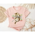 thumbnail image 1 of Cute Cat Shirt, Kitten Tshirt, Cherry Branch Cat Shirt, Meow Shirt, Cat Lover Gift, Cat And Butterfly Tshirt,Nature Lover Gift,Fur Mom Shirt, 1 of 5