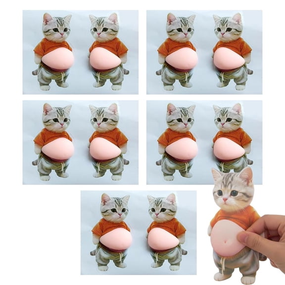 Cute Cat Silicone Door Stopper Anti-Collision Pads Stick & Tools No Peel