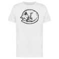 thumbnail image 1 of Cute Cat Sleeping Sketch T-Shirt Men -Image by Shutterstock, Male x-Large, 1 of 2
