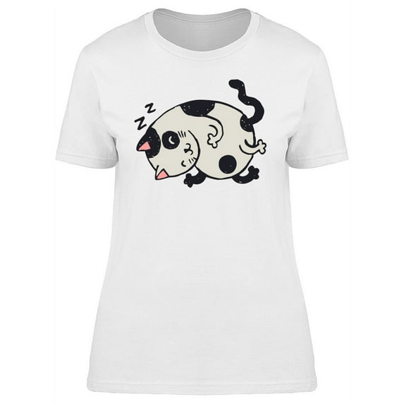 Cute Cat Sleeping Tee Women's -Image by Shutterstock