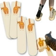 thumbnail image 1 of Cute Cat Socks with Balls, 2 Pairs Cute Cat Socks for Women, Novelty Funny Animal Fun Crew Cats Sock for Women Cats Lovers Gifts(Beige*2), 1 of 7