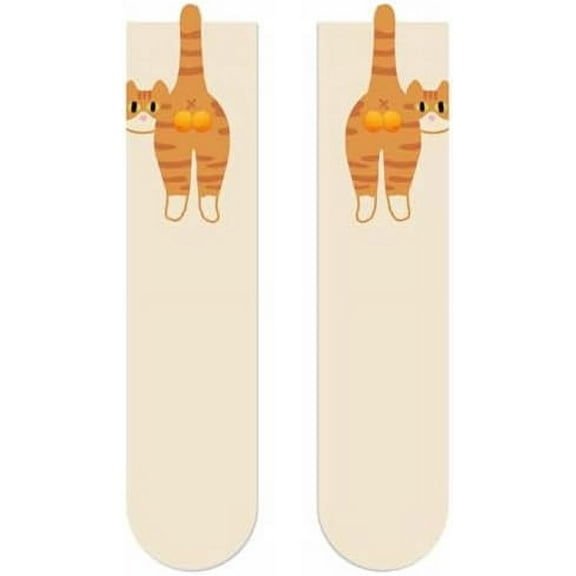 Cute Cat Socks with Balls, Cute Cotton Novelty Funny Animal Fun Crew Socks for Women Cat Lovers Gifts