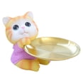 thumbnail image 1 of Cute Cat Storage Tray Resin Cat Sculpture Key Tray for Entryway Table(Pink Cat), 1 of 7