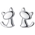 thumbnail image 1 of Cute Cat Stud Earrings S925 Sterling Silver Cartilage Studs for Women, 1 of 5