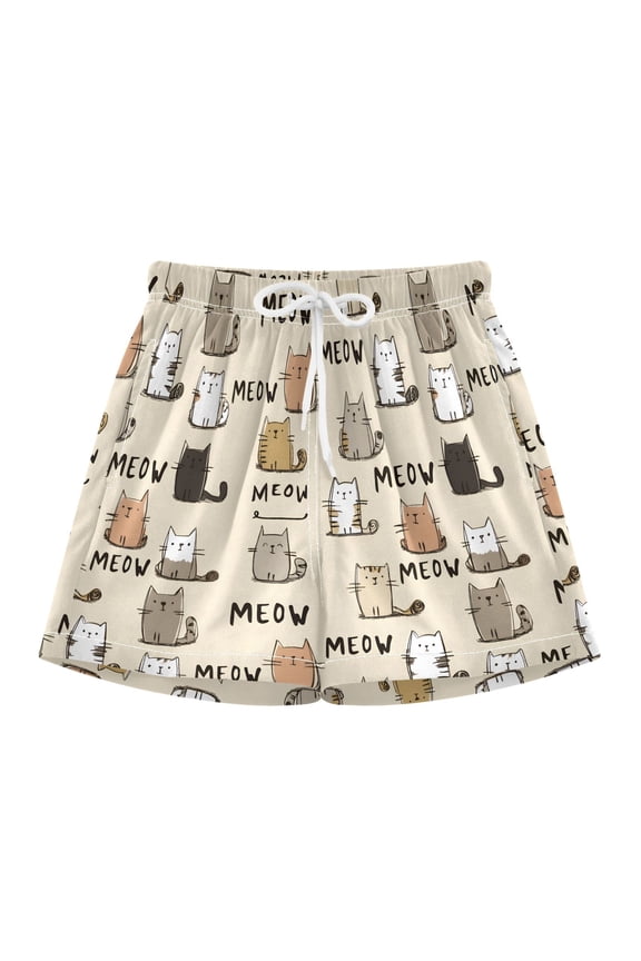 Cute Cat Swim Trunks Quick Drying Bathing Suit Summer Shorts Swimwear