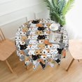 thumbnail image 1 of Cute Cat Tablecloth Round 60 Inch Table Cloth Cover Mat Holiday Party Decoration for Dining Room Home Kitchen Picnic, 1 of 6