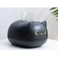 thumbnail image 1 of Cute Cat Tissue Box Dispenser Storage Tissue Holder with Toothpick Box Cat Gifts(black), 1 of 5