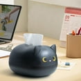 thumbnail image 1 of Cute Cat Tissue Box with Toothpick Holder, Decorative Tissue Dispenser, Portable Tissue Holder for Home, Office, and Bathroom, Functional and Adorable Design, 1 of 6
