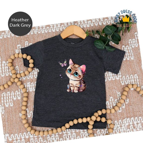 Cute Cat Toddler, Cat Shirt, Cat Lover, Cat Erfly Shirt, Pet Lover Toddler, Animal Toddler Tee, Animal Lover Toddler, New Born, Baby Shower Gift, New Parents Gift