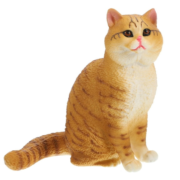 Cute Cat Toy Model Simulation Animal Figurine Artificial Desktop Plastic