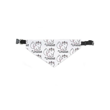 Cute Cat Unicorn Unicat Pattern Bandana -Image by Shutterstock, Large