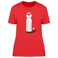 thumbnail image 1 of Cute Cat With A Pink Crown T-Shirt Women -Image by Shutterstock, Female x-Large, 1 of 2