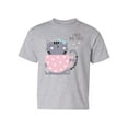 thumbnail image 1 of Cute Cat With Cup Of Coffee T-Shirt Juniors -Image by Shutterstock,  Large, 1 of 4