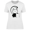 thumbnail image 1 of Cute Cat With Piece Of Paper T-Shirt Women -Image by Shutterstock, Female Medium, 1 of 2