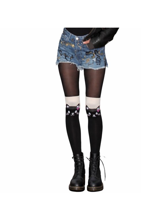 Cute Cat on Tube Cotton Socks for Women