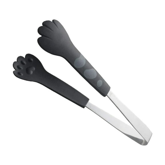 Cute Cat's Paw Food Tongs, Stainless Steel Heat Resistant Kitchen Utensils for Grilling, Baking, and Serving, Fun Accessory for Cat Lovers and Home Cooks