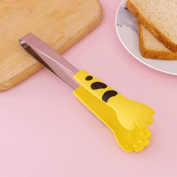 Cute Cat’s Paw Shaped Food Tongs, Stainless Steel Heat-Resistant Tongs for Grilling, Bread & Lemon Slices, Fun Kitchen Tool for Food Serving and Entertaining