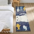 thumbnail image 1 of Cute Cat with Fish Bedroom Runner Rug 2'x 6' Non Slip Carpet Indoor Home Area Rug Living Room, 1 of 8