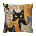 Cute Cats Animal Pattern Pillow Covers Pillowcase Set of Throw Pillow