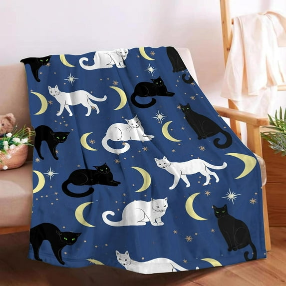 Cute Cats Blanket Throw Super Soft and Cozy Blankets for Home Decoration, Couch, Bed, Sofa 50 in x 40 in Small for Kids for All Seasons