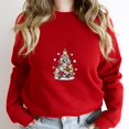 thumbnail image 1 of Cute Cats Christmas Tree Funny Holiday Pet Lover Graphic - Relaxed Look SW6405 Unisex Sweatshirt, Up to Size 5XL, 1 of 2