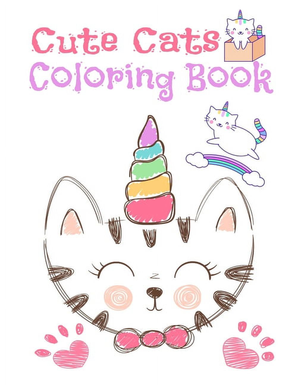 Cute Cats Family: Coloring Book (Super Cute Kawaii Coloring Book) [Book]