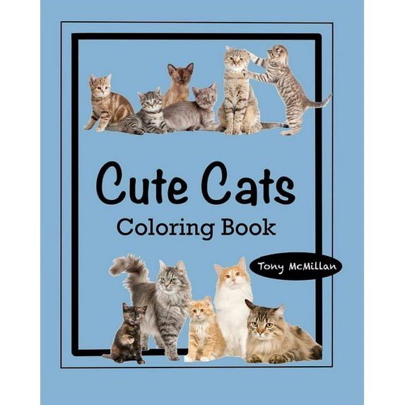 Cute Cats Coloring Book, (Paperback)