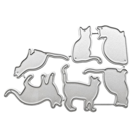 Cute Cats Cutting Dies Stencil Scrapbooking DIY Album Stamp Paper Card