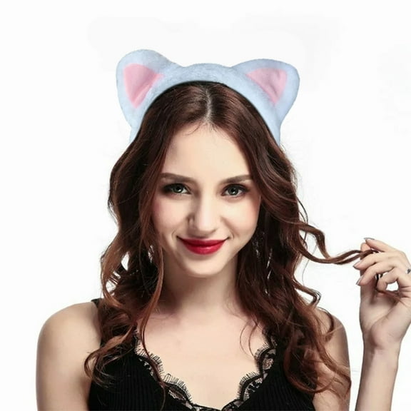 Cute Cats Ears Headband For Washing Face Makeup Care Cosplay Costume Soft Push Cats HeadBands Hair Accessories For Women Teen Girls