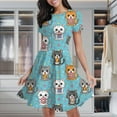 thumbnail image 1 of Cute Cats Eating Sweet Treats Women's Classic Swing Skater Dress Casual Work Party Cocktail Dresses, 1 of 6