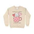 thumbnail image 1 of Cute Cats Fueled by Coffee Loved By Cats Valentine Sweatshirt, 1 of 10
