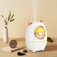 thumbnail image 1 of Cute Cats Humidifier - Mini, Portable & Quiet Humidifier with Night Light, 2 Mist Modes (Continuous/Intermittent), ABS Plastic, 114k Atomization, Lightweight for Desk, Home, Office - White & Peach, 1 of 5