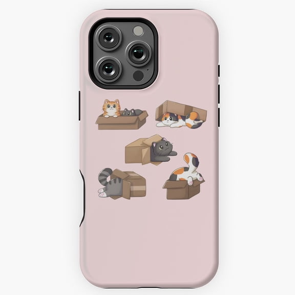 Cute Cats In Boxes Phone Case for iPhone 16 15 14 13 12 11 Pro Max M5909687