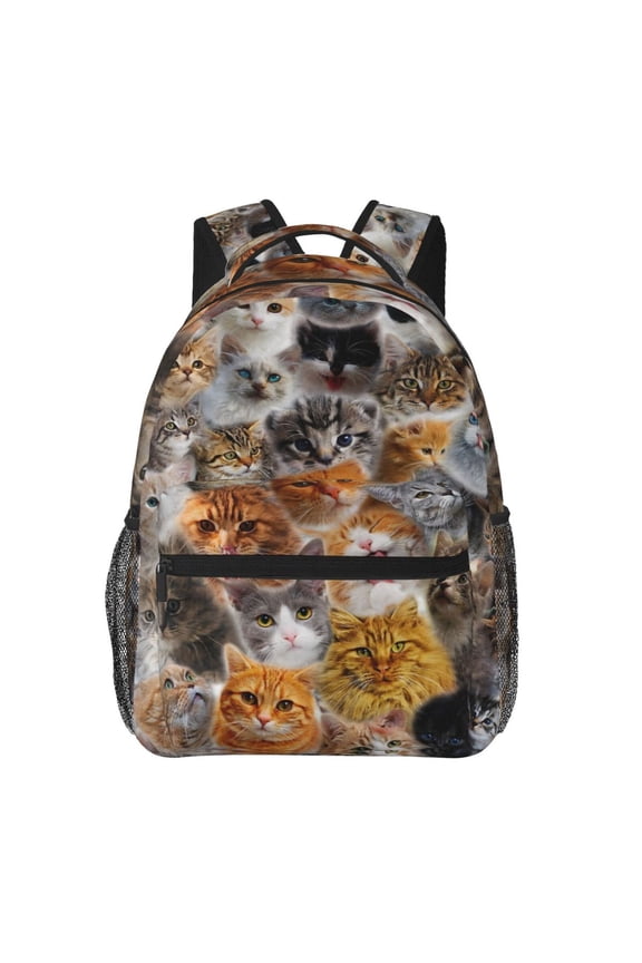 Cute Cats Pattern Backpack Lightweight Rucksack Travel Bag for Men and Women
