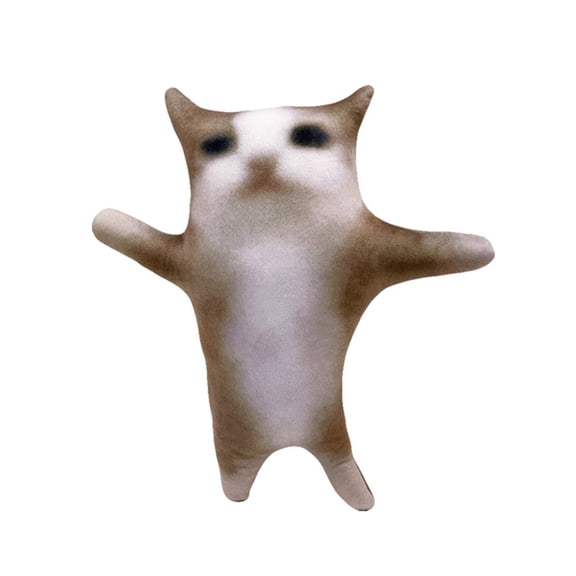 Cats Shape Throw Pillow, Soft Embroidered Plushie, Bedroom or Sofa Accessory