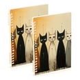 thumbnail image 1 of Cute Cats Ring Binder Notebook Journey Note Diary College Ruled Spiral Notebook Study Loose Leaf Paper A5 60 Pages, 1 of 8