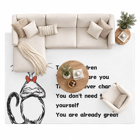 Cute Cats Wear Red Hats Area Rug 8'x10', Healing Words to My Children ...
