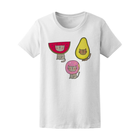 Cute Cats With Fruit Costumes T-Shirt Women -Image by Shutterstock, Female XX-Large